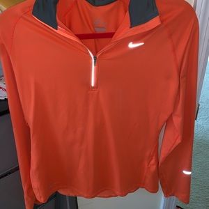 Orange Nike quarter zip